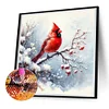 Diamond Painting-DIY Full Round Drill Snowy Cardinal