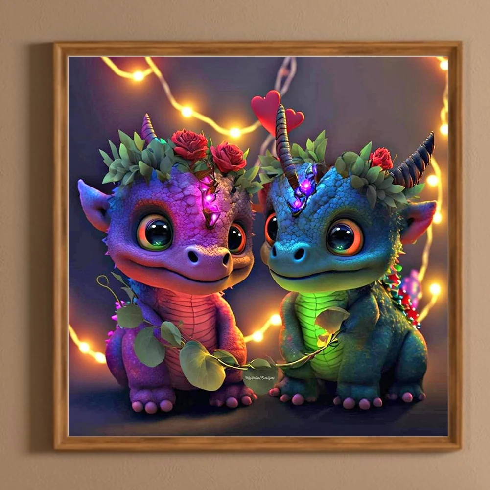 Diamond Painting - Full Round Drill - Dinosaur(30*30cm)