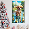 Diamond Painting -DIY Full Round Drill Dog Playing(40*70CM)