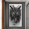 Owl Silhouette-11CT Stamped Cross Stitch 40*70cm/15.75*27.56in(Big Size) tapestrymarket