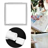 (US Local)Cross Stitch Tool Clip White Square Shape Need Assembled for Sewing (27.9*27.9 cm)
