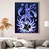 Orange Silhouette Pok&eacute;mon-11CT Stamped Cross Stitch 40*53cm