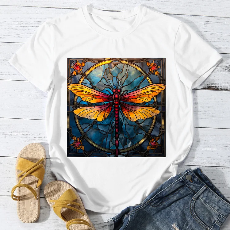 Church Eerie Dragonfly Women Round Neck T-shirt - BSTCA0077