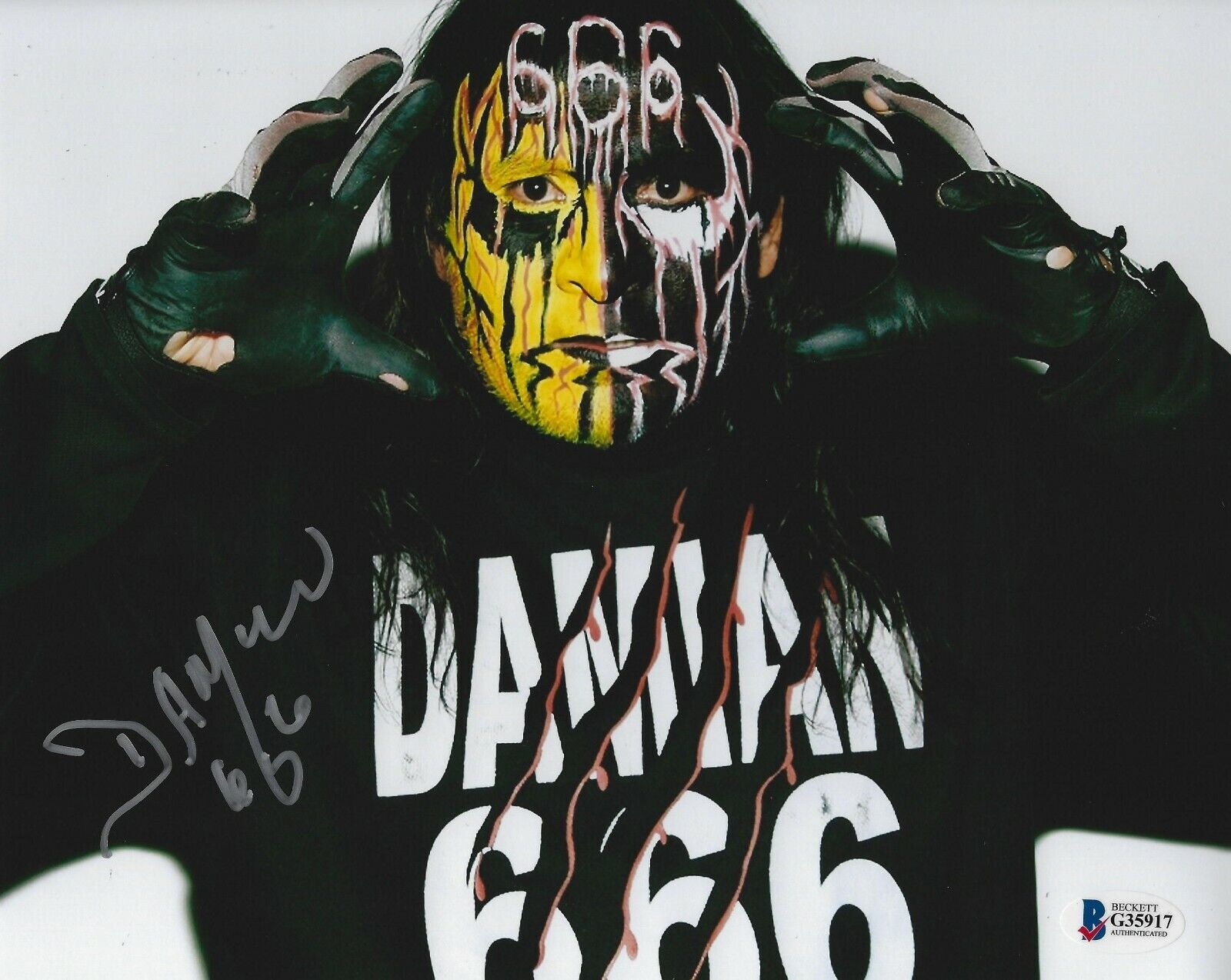 Damian 666 Signed 8x10 Photo Poster painting BAS Beckett COA Picture Autograph WWE WCW FMW AAA 8