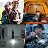 1pc ABS Flashlight, Modern Telescopic Zoom Tail With Hook Multifunctional Torches For Outdoor