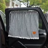 Car Sun Shield Plaid Car Side Window Privacy Curtain