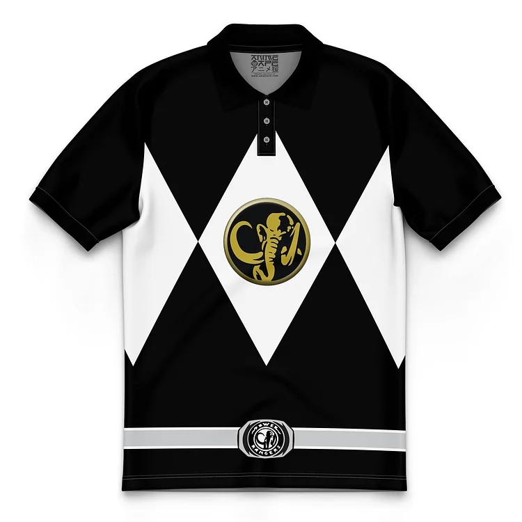 Black Ranger Mighty Morphin Power Rangers Polo Shirt