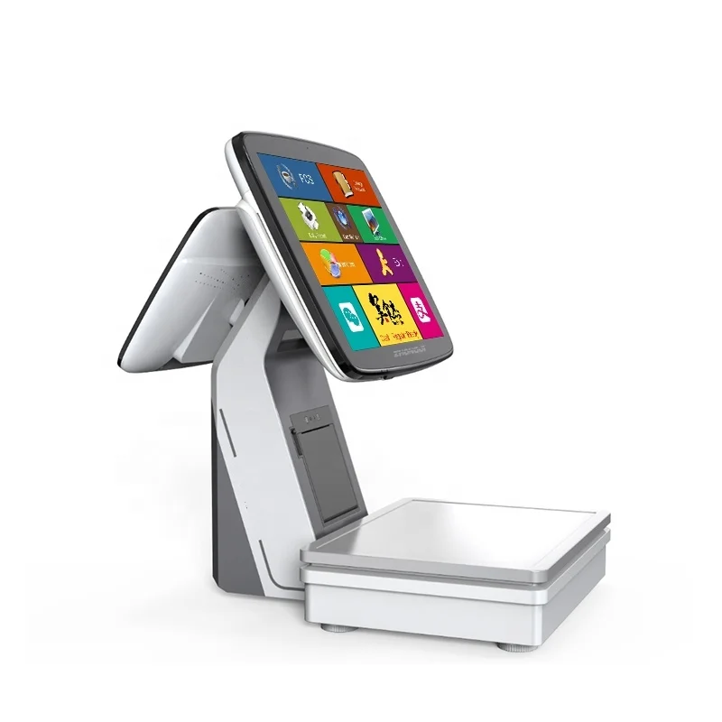 RFID Pos System Retail Label Scale with Thermal Printer For Supermarket Cashier with AI Camera