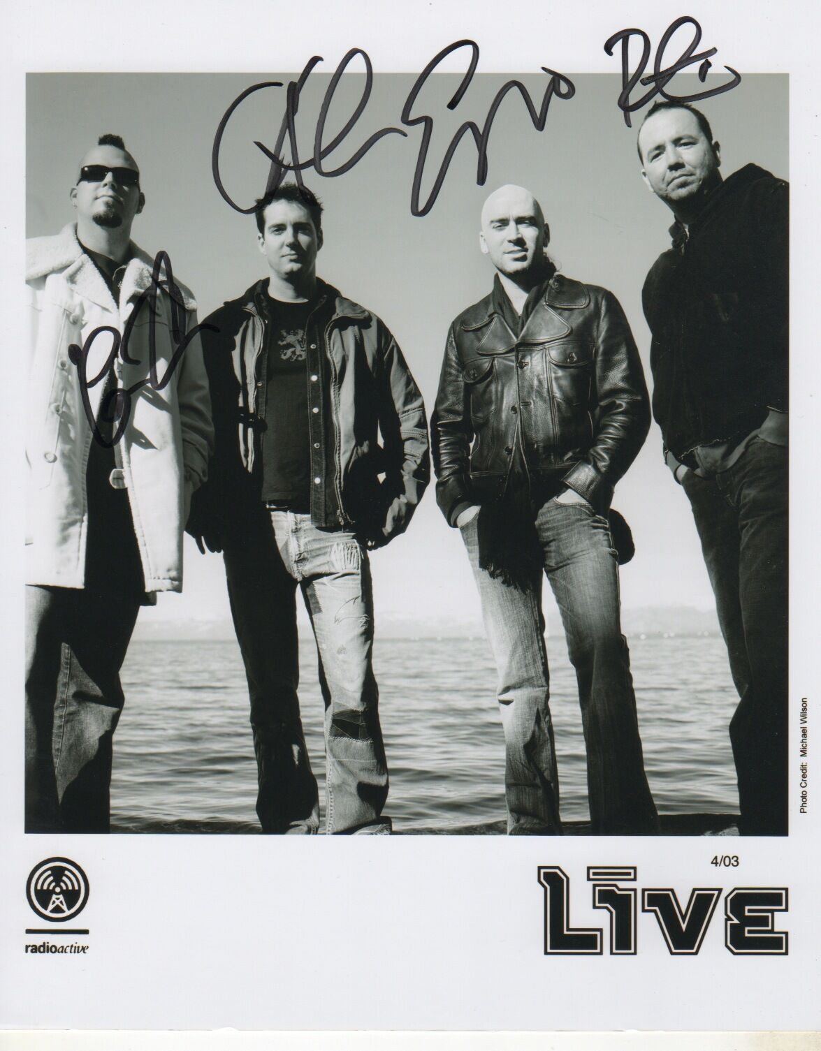 Live Band signed 8x10 inch Photo Poster painting autographs