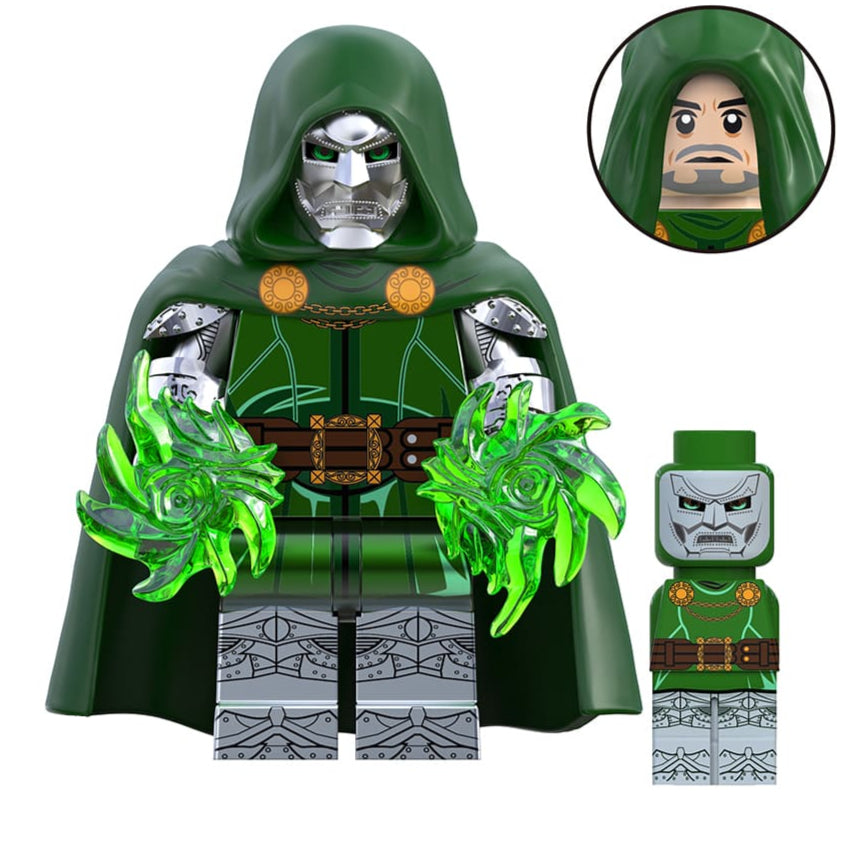 Dr Doom (SDCC) Custom Marvel Supervillain Minifigure Minifigure Bricks monstertoys