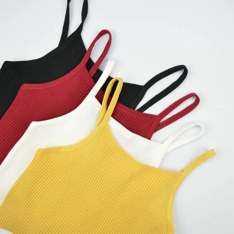 Brownm Brownm Waist Cross Rope Bare Back Small Sling Vest Short Umbilization Bottom Back Hollow Top