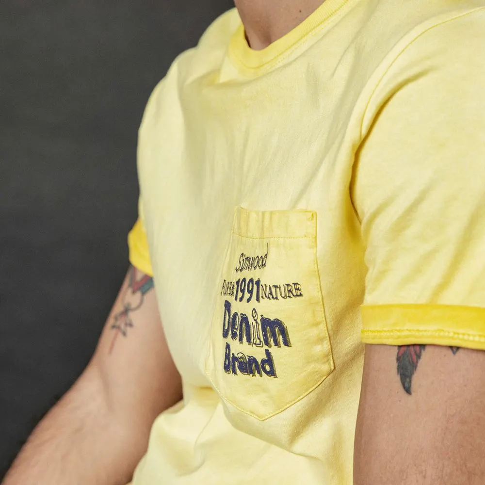 SIMWOOD 2021 summer new vintage t shirt men fashion washed letter print hip hop top 100% cotton tshirt plus size tee 190087