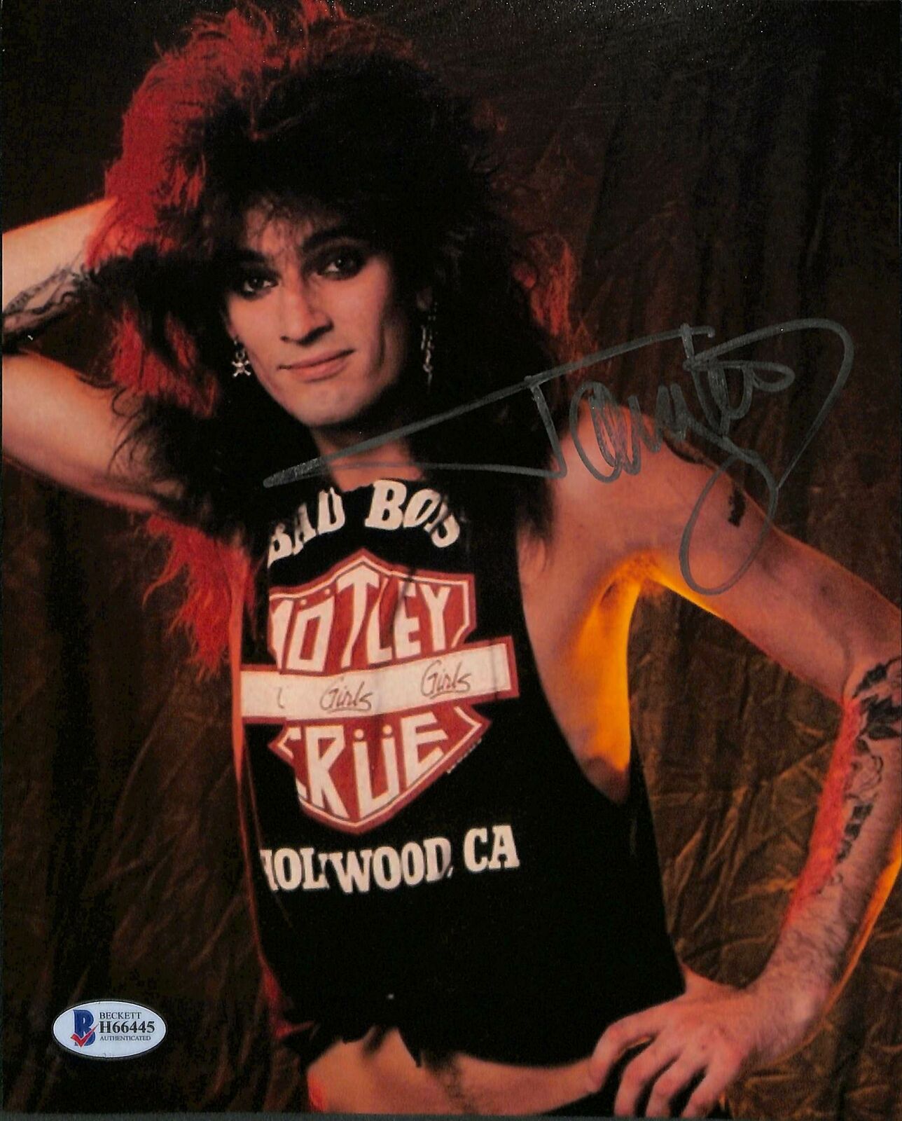 Tommy Lee Motley Crue Authentic Signed 8x10 Photo Poster painting Autographed BAS #H66445