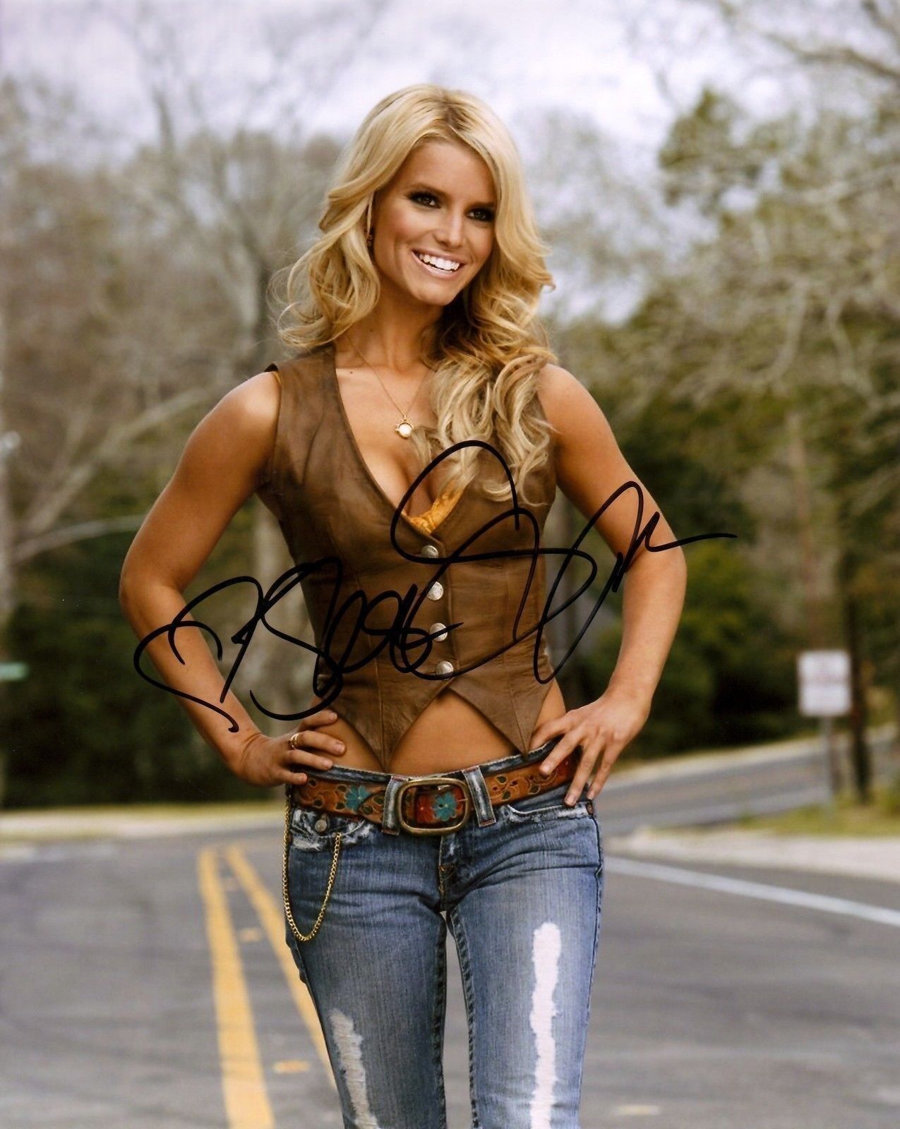 JESSICA SIMPSON AUTOGRAPH SIGNED PP Photo Poster painting POSTER