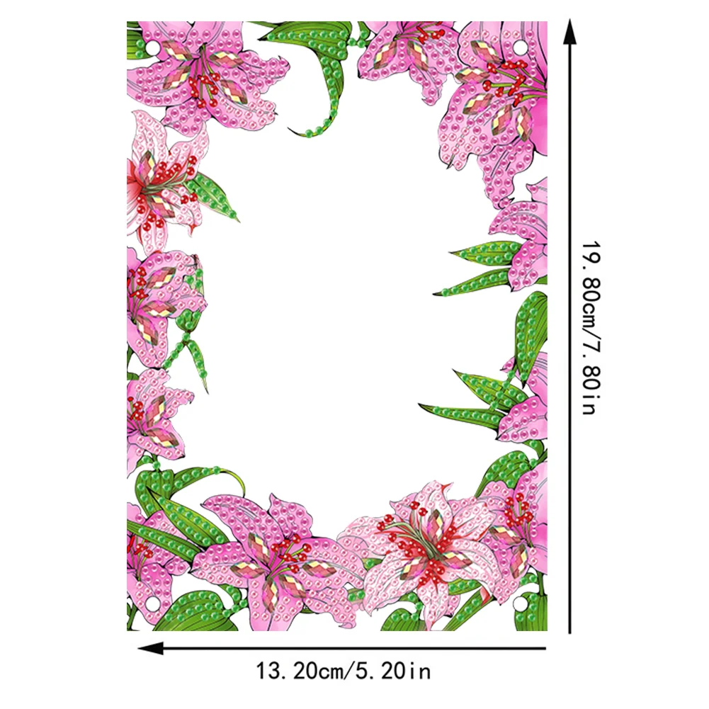 Special Shape Pink Lily Table Top Diamond Painting Frame Kits for Families