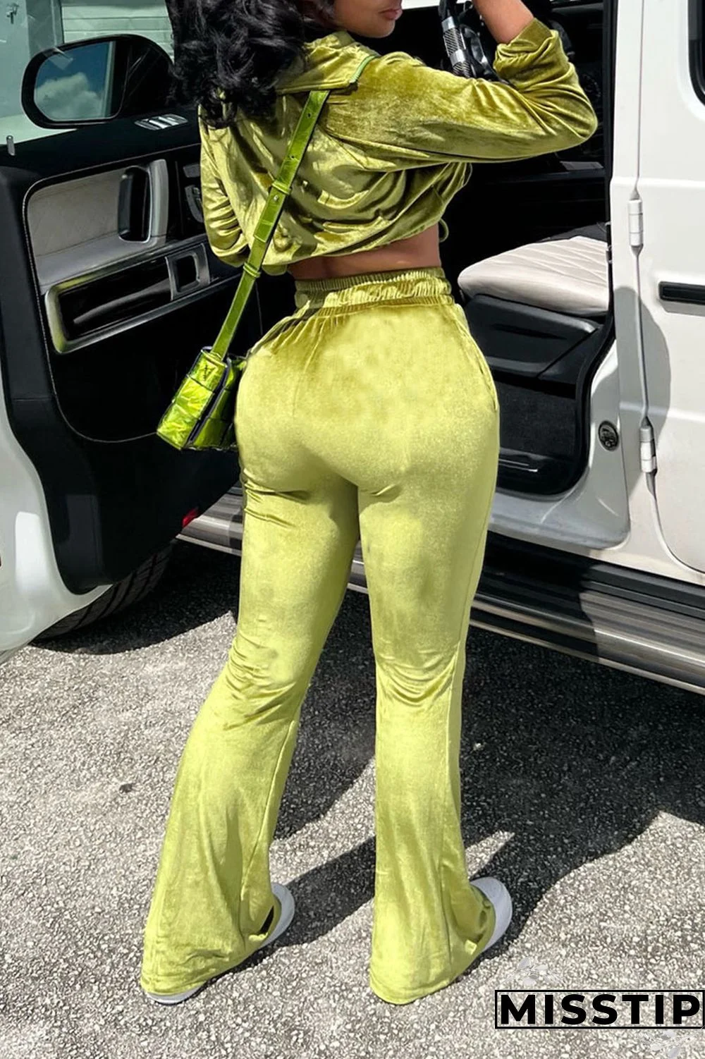 Rose Red Casual Solid Patchwork Zipper Hooded Collar Long Sleeve Two Pieces