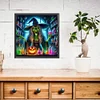 (40*40cm)Halloween Witch Pumpkin - Full Round Drill Diamond Painting