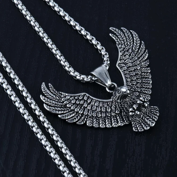 Men's Fashion Eagle Punk Stainless Steel Vintage Necklace