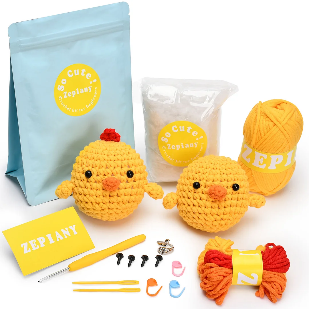Happy E-life Crochet Kit for Beginners with Step-by Step Video Tutorials  and Detailed Instructions, Learn to Crochet Kits for Adults and Kids