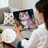 Cat Art Diamond Painting Kit for Adults Home Decor 25x25cm With Frame