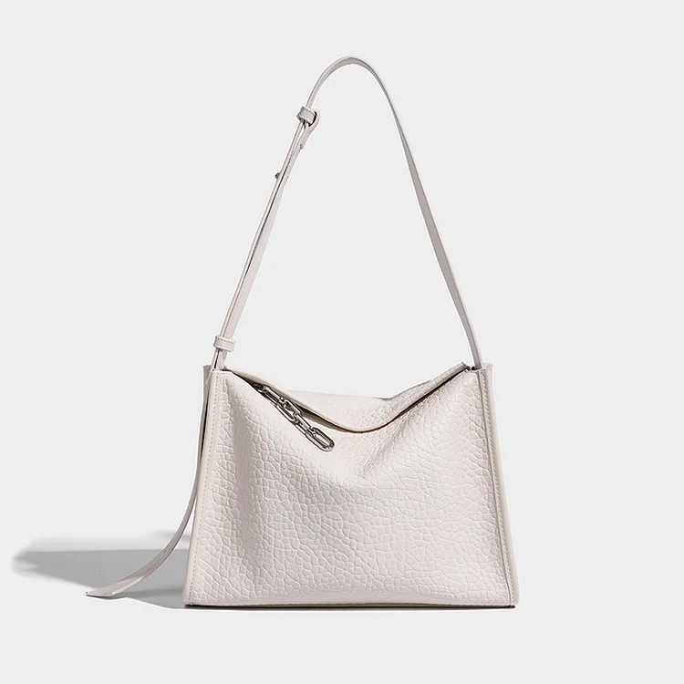 Ultra simple wide strap tote for women 2024, new high-end commuting single shoulder bag, versatile soft leather_ viptrois