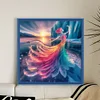 Girl Dancing On Ice-Full Embroidery 2 Strands 14CT Stamped Cross Stitch-40*40CM