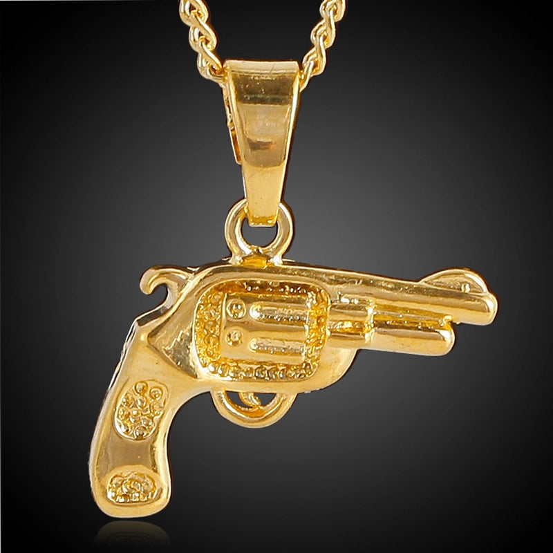 Hip-Hop Copper 18K Gold Plated Men's Pendant Necklace Necklace Pendant Men Pendant Necklaces