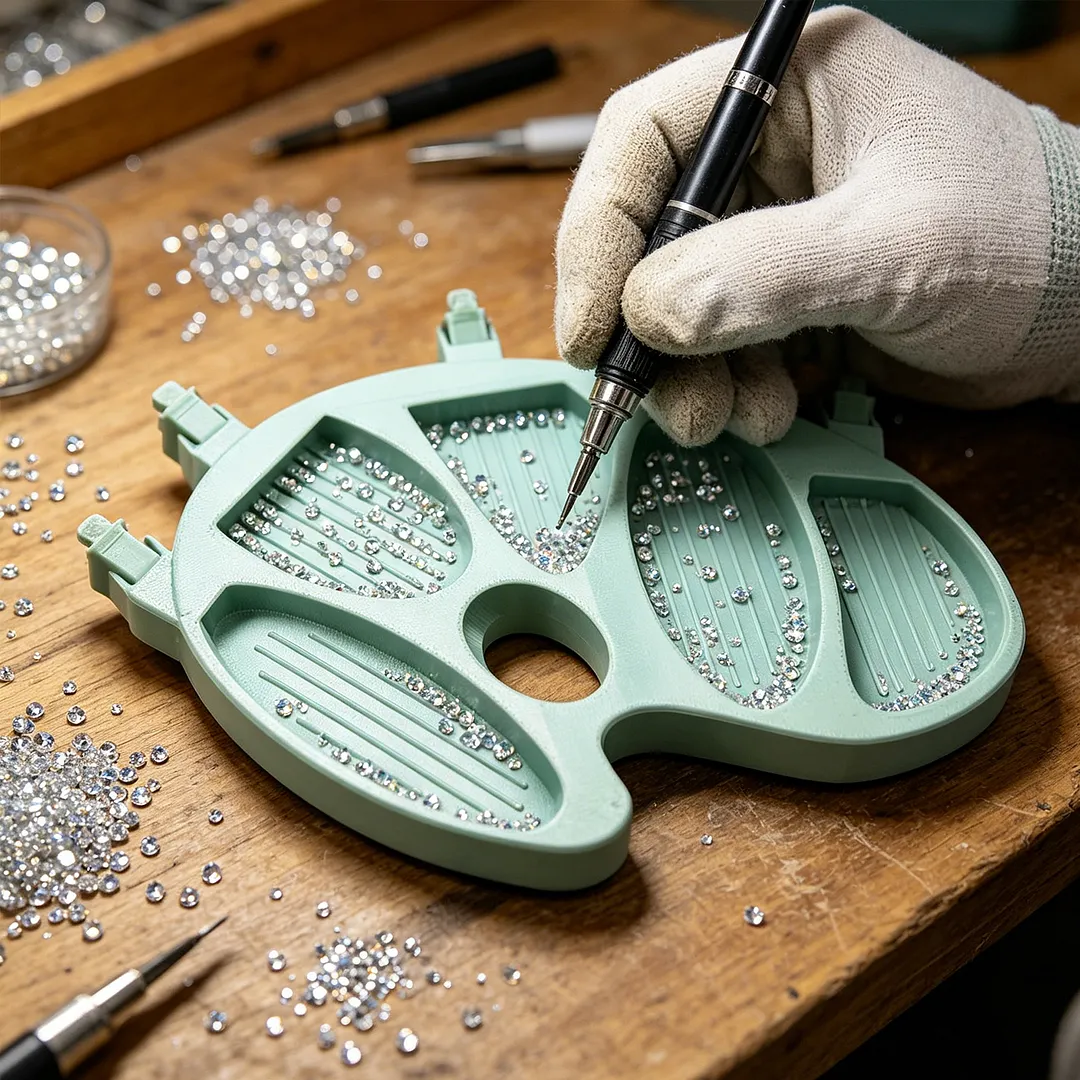 Elephant Paw Diamond Art Painting Bead Sorting Tray Auto-align Diamond Art Accessories Trays with Stoppers Accessories and Tools for DIY Crafts