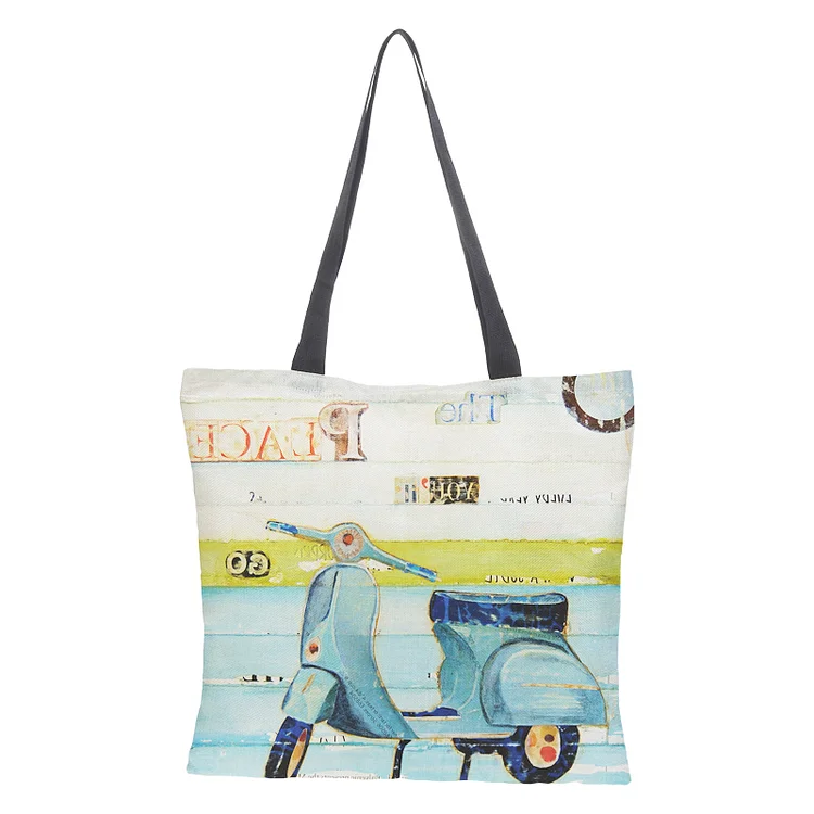 Linen Eco-friendly Tote Bag -  Electric Vehicles