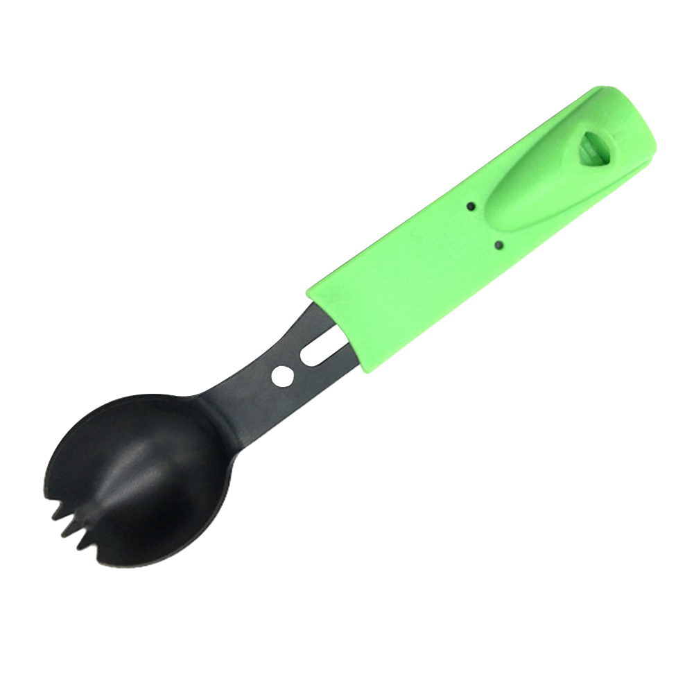 

Stainless Steel Spork w/Whistle Outdoor Camp Fork Spoon Tableware (Green, 501 Original