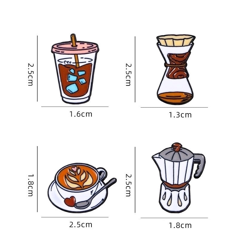 Cartoon Style Retro Pin Cup Alloy Enamel Stoving Varnish Unisex Brooches