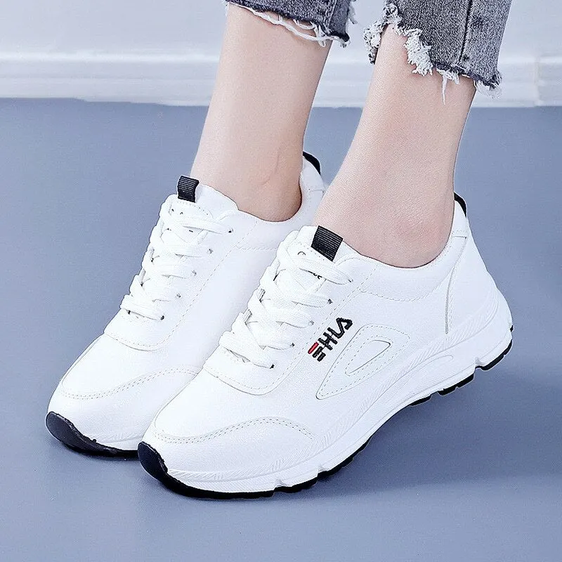 White Shoes for Women Sneakers 2021 Breathable Women's Sports Shoes Outdoor Walking Flats Woman Spring Casual Shoe Lady Sneaker