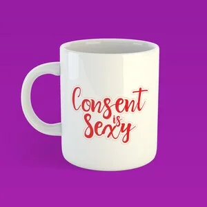 pornhint Pornhint Consent is Sexy 11oz or 15oz Ceramic Coffee Mug Sexy Kinky Fetish Consent Gift FREE SHIPPING
