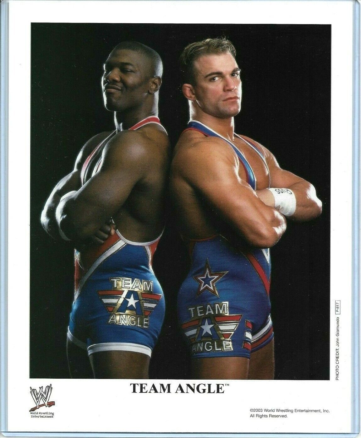 WWE TEAM ANGLE P-817 OFFICIAL LICENSED AUTHENTIC ORIGINAL 8X10 PROMO Photo Poster painting RARE