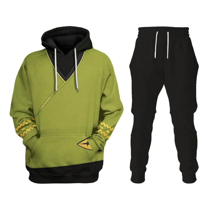 TOS Kirk Green Tunic Costume Cosplay Hoodie Tracksuit