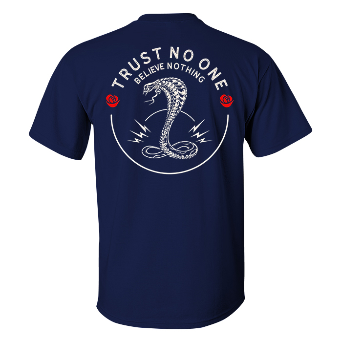 Livereid Trust No One Believe Nothing Printed Men's T-shirt - Livereid