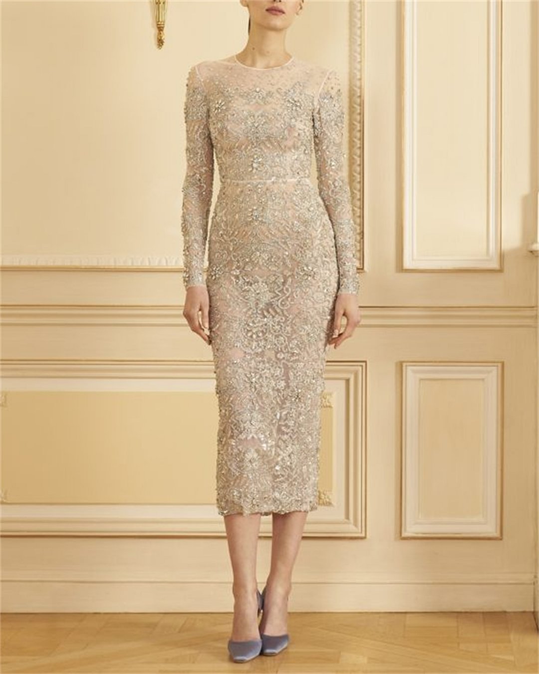 Women's Solid Color Embroidered Dress