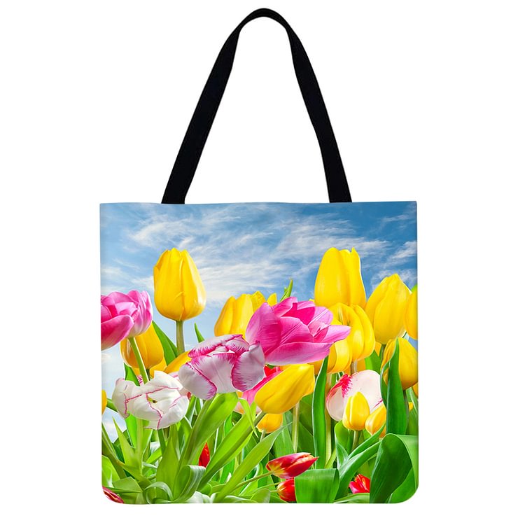 Flowers - Linen Tote Bag