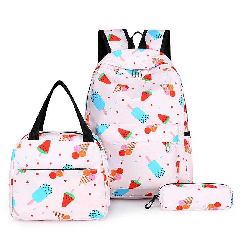 Three-piece Backpack Three-in-one Shoulder Bag Lunch Box Pencil Bag School Bag