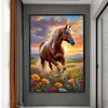 Flowers And Horses - 11CT Stamped Cross Stitch 40*60cm/15.75*23.62in