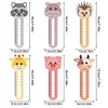 (US Only)6pcs Cartoon Animal Pattern 2D/Flat DIY Diamond Painting Ruler Bookmark Set