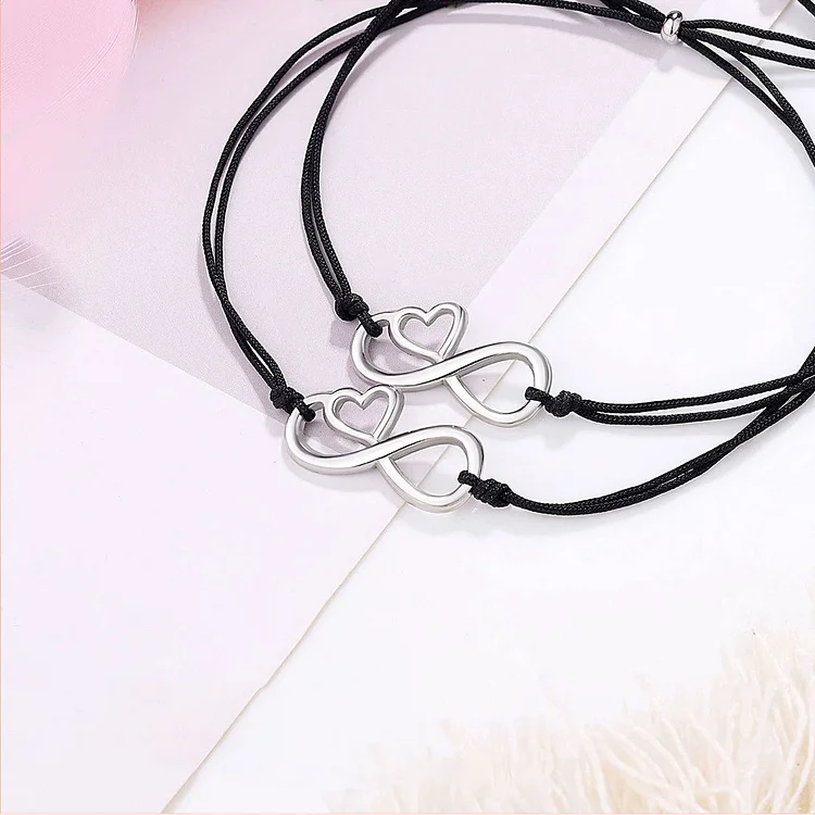FOR FRIEND - OUR FRIENDSHIP MEANS THE WORLD TO ME INFINITY HEART BEAT BRACELET