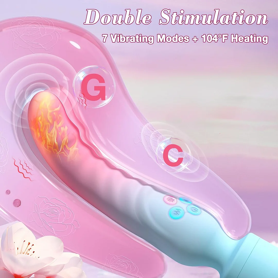 Aura – Heating Dual-Ended Wand Vibrator with Flexible Neck for Clitoral and Internal Stimulation