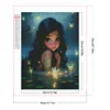 (40*50cm)Girl and Butterfly - Round Partial AB Drill Diamond Painting