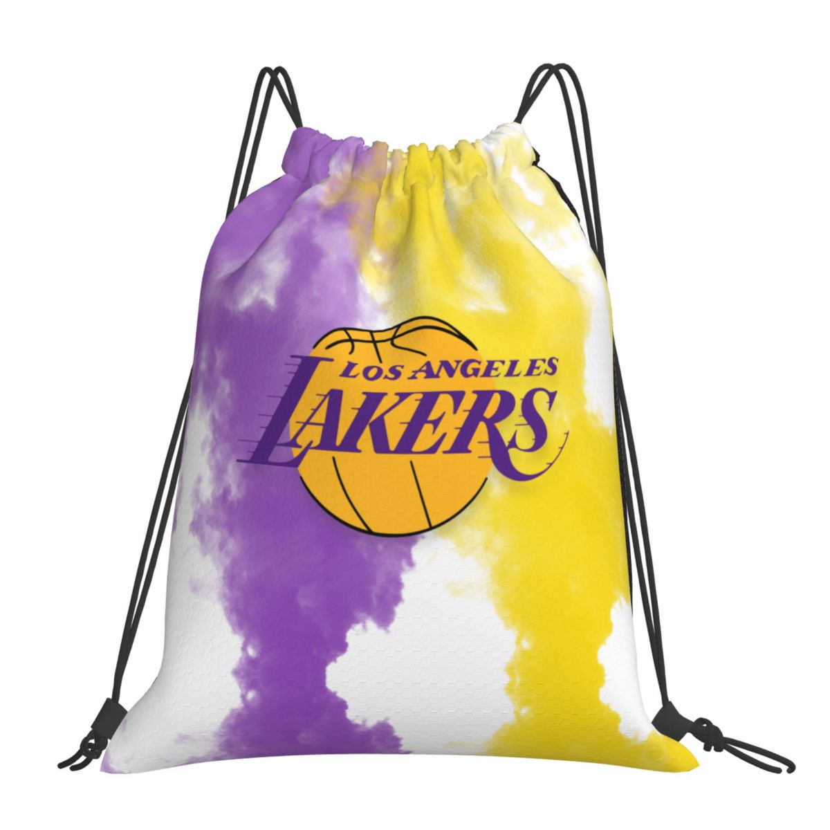 Los Angeles Lakers Abstract Drawstring Bags for School Gym