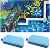 Organisateur de plateau de peinture au diamant, plateau d&rsquo;art en diamant pour l&rsquo;artisanat de bricolage (bleu, rose)