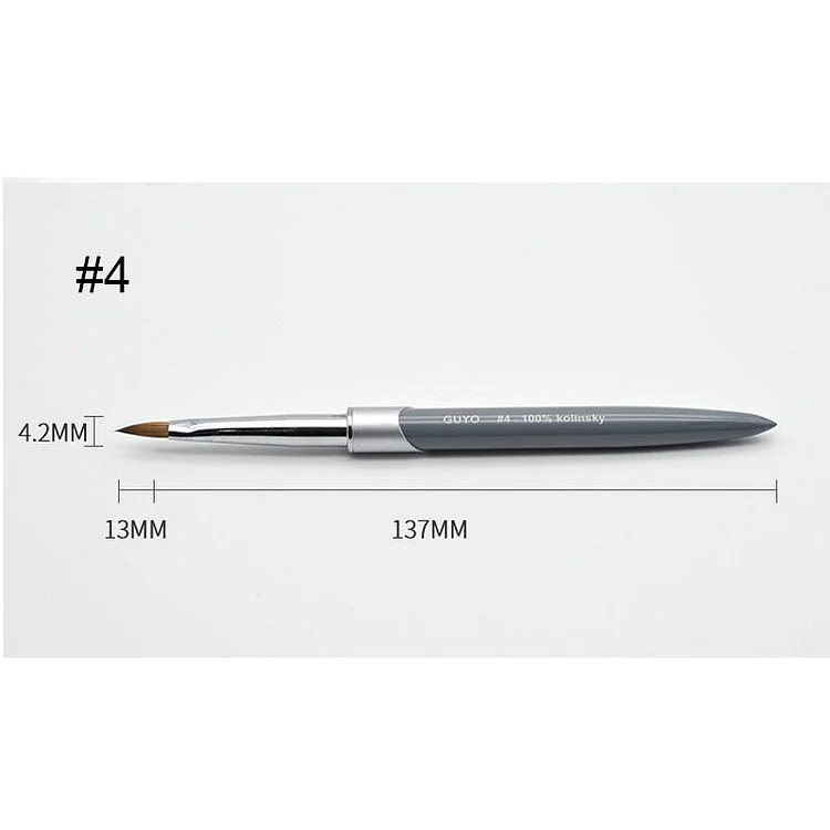 100% Kolinsky Sable Acrylic Nail Brush Powder UV Gel Nail Art Brush Gel Builder Brushes Lines Liner Drawing Pen Manicure Tools