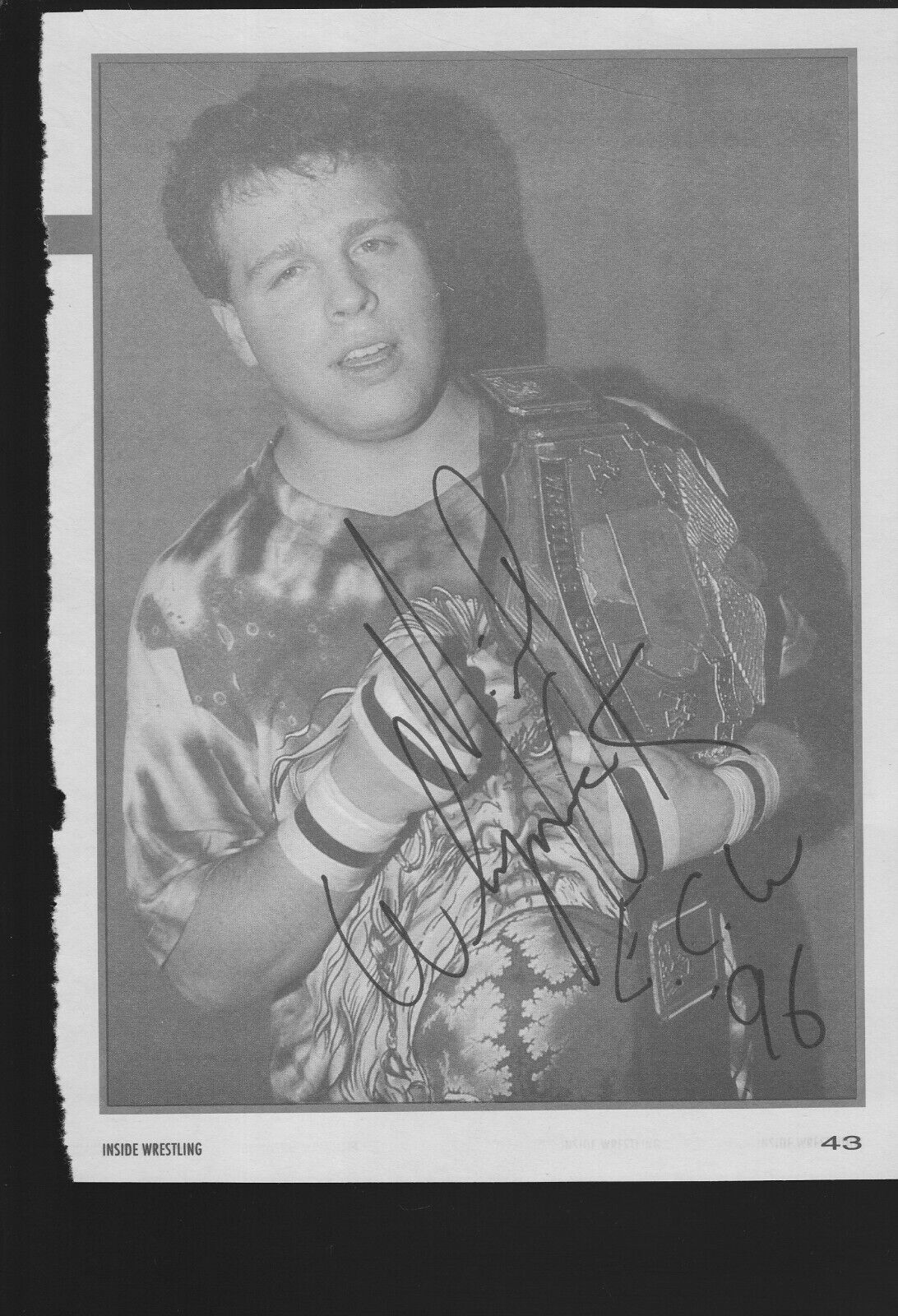 MIKEY WHIPWRECK SIGNED AUTOGRAPH YEARBOOK ECW 8X11 Photo Poster painting COA