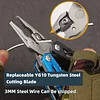 Adjustable wrench multi-function folding hammer pliers combination with YG10 tungsten steel replaceable wire cutting pliers for men 18 in 1 pocket multi-function tool knife with spring pliers suitable for camping, survival, outdoor emergency tools