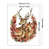 >SALE<Full Embroidery Cotton Thread 14CT Printed Xmas Deer Family Cross Stitch 36x47cm